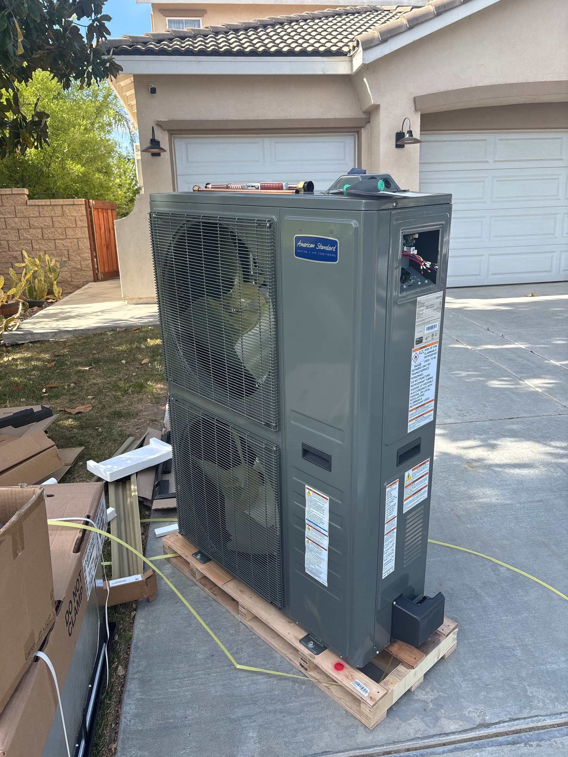 American Standard 16 SEER Dual Fuel System Getting Installed image