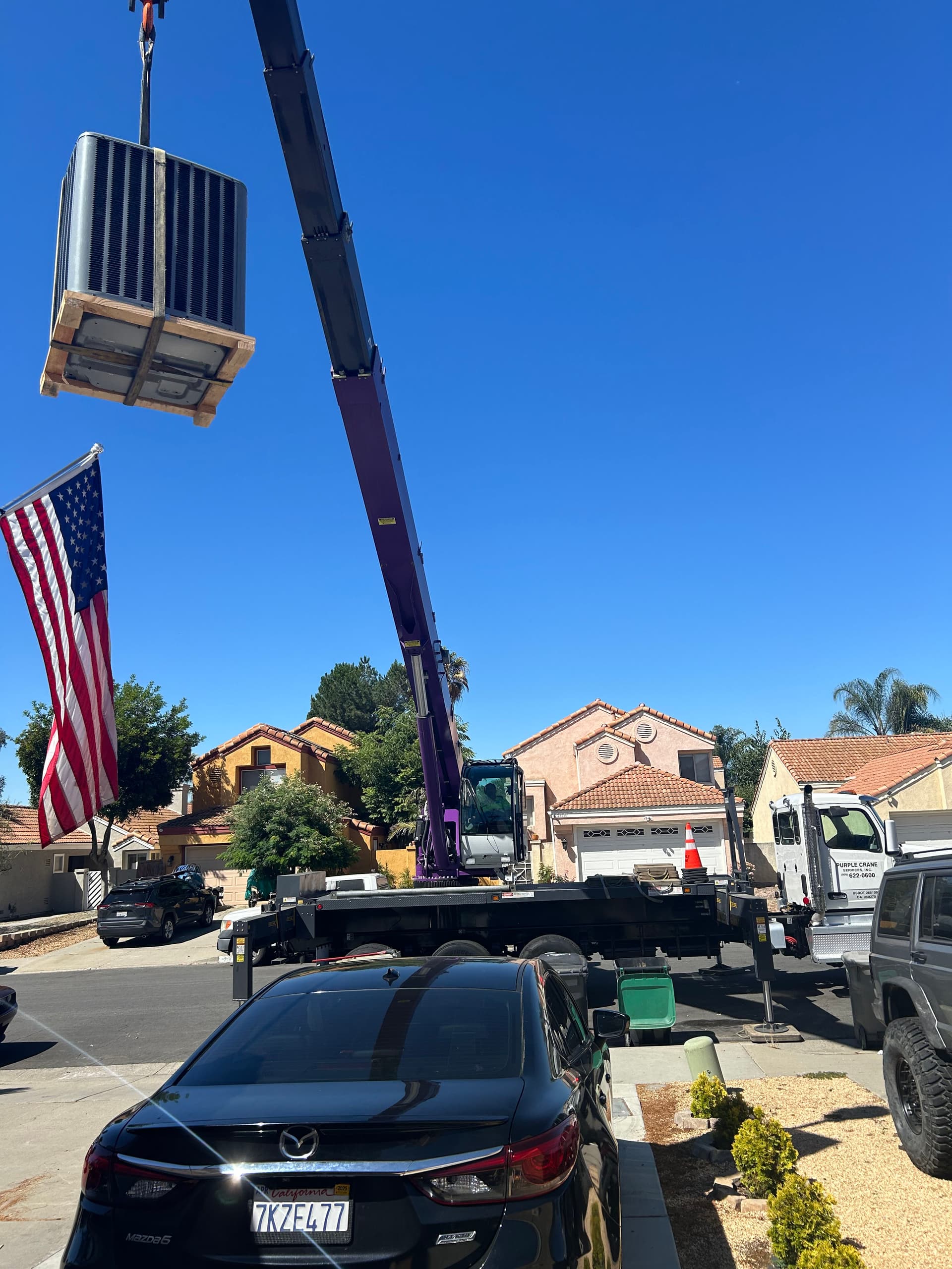 Gallery photos for Crane-Assisted A/C Replacement When There's No Easy Way In: Image #1