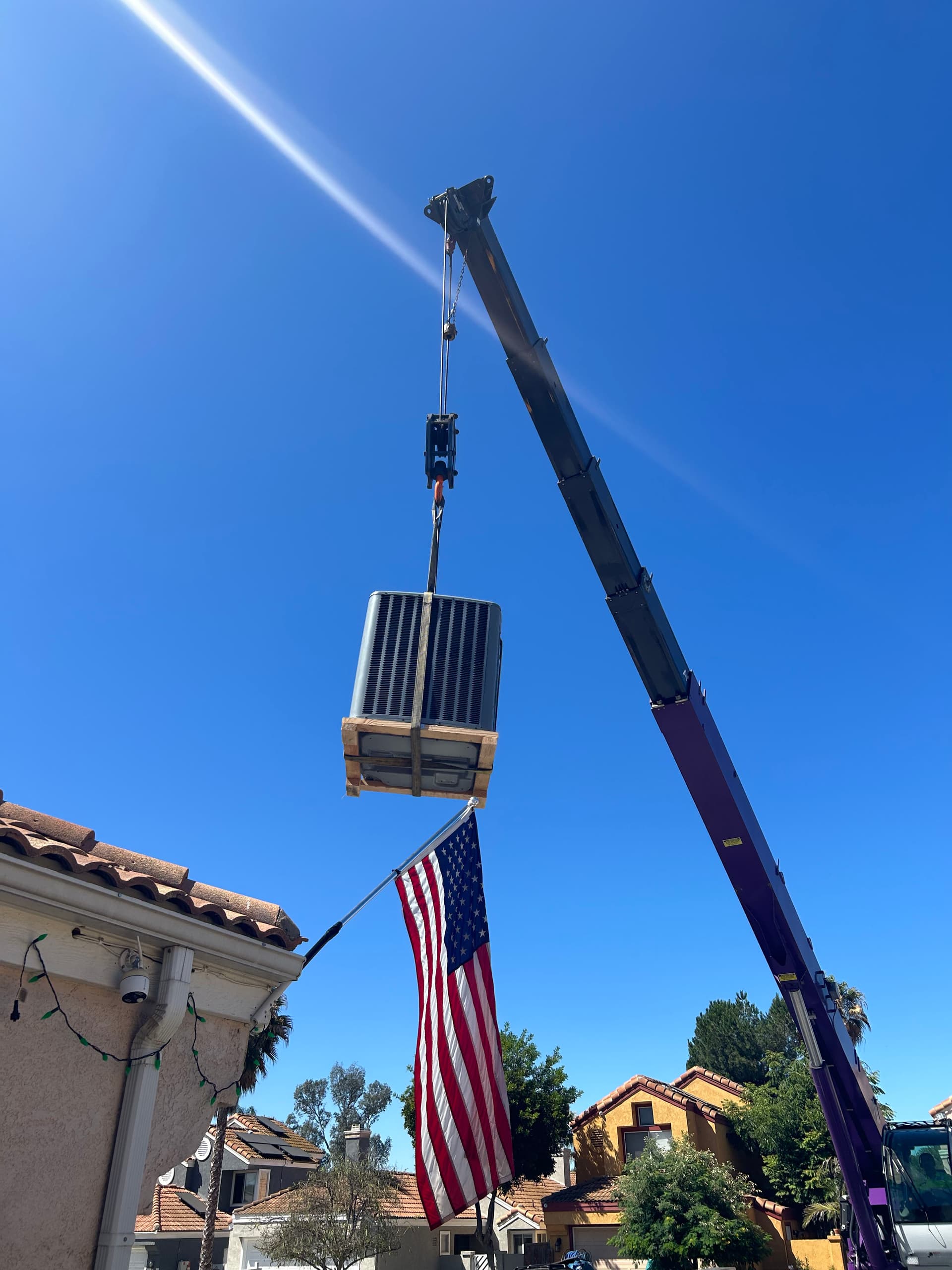 Gallery photos for Crane-Assisted A/C Replacement When There's No Easy Way In: Image #2